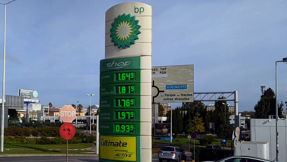Preço dos combustíveis na BP a 5 de Outubro de 2021